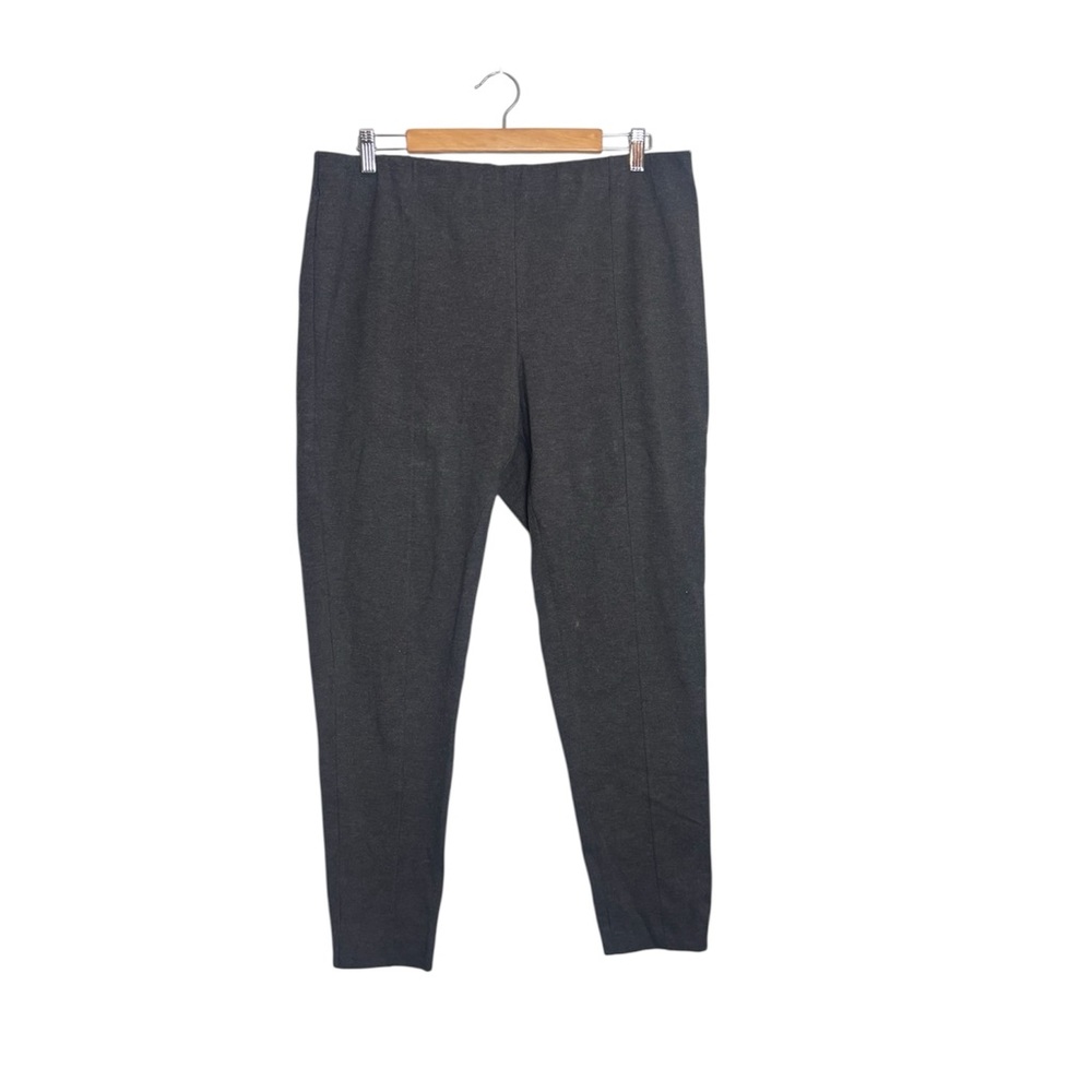 J. Jill Dark Charcoal Gray Casual Business Casual Ponte Leggings - Picture 3 of 8